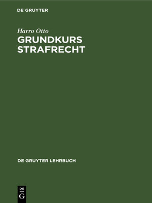 cover image of Grundkurs Strafrecht